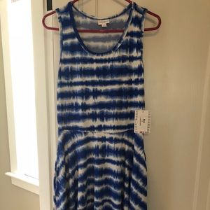 LuLaRoe Dresses - Lularoe Blue Tie Dye Nicki Dress Medium LuLaRoe Dresses - Lularoe Blue Tie Dye Nicki Dress Medium